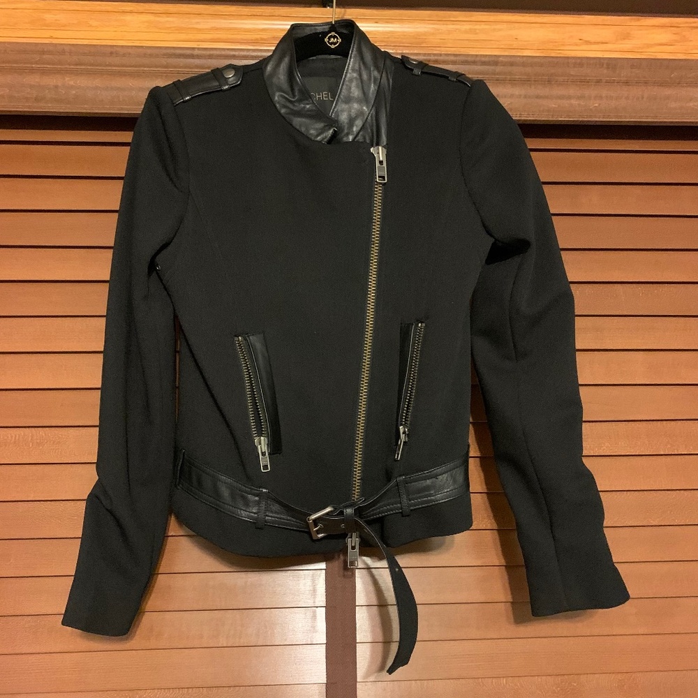 Rachel Zoe moto jacket waist length